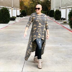 Last 1...!! Camo High Low Maxi Tunic